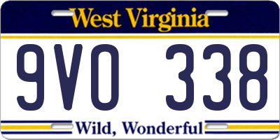 WV license plate 9VO338