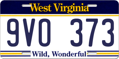 WV license plate 9VO373