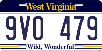 WV license plate 9VO479