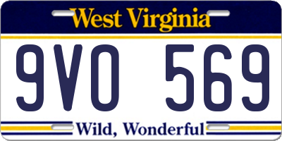 WV license plate 9VO569