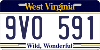 WV license plate 9VO591