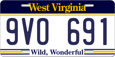 WV license plate 9VO691