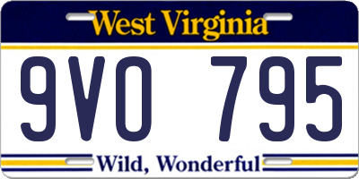 WV license plate 9VO795
