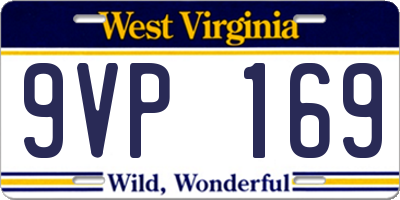 WV license plate 9VP169