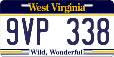 WV license plate 9VP338