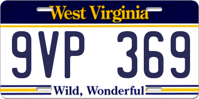 WV license plate 9VP369
