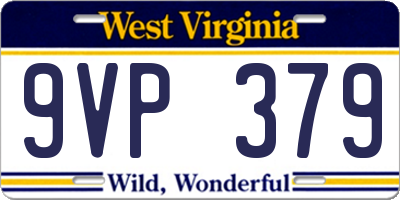 WV license plate 9VP379