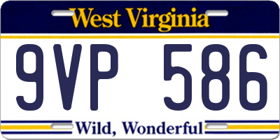 WV license plate 9VP586