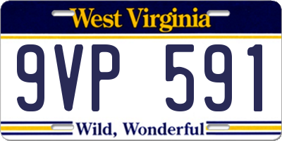 WV license plate 9VP591