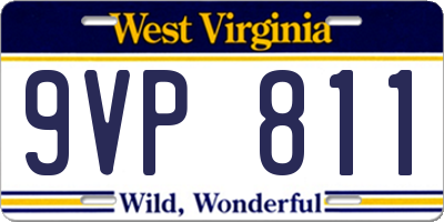 WV license plate 9VP811