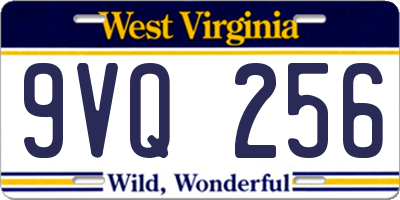 WV license plate 9VQ256