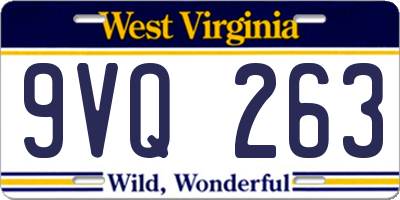 WV license plate 9VQ263