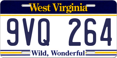 WV license plate 9VQ264