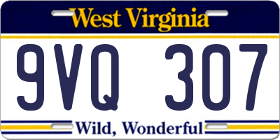 WV license plate 9VQ307