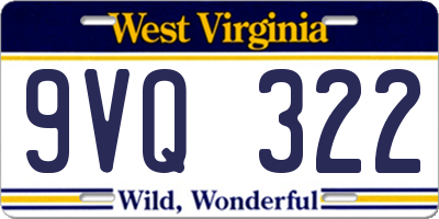 WV license plate 9VQ322