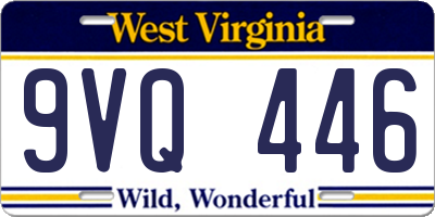 WV license plate 9VQ446