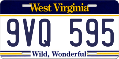 WV license plate 9VQ595