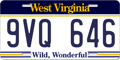 WV license plate 9VQ646