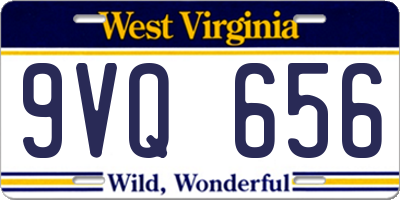 WV license plate 9VQ656