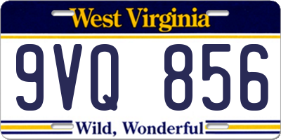 WV license plate 9VQ856