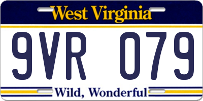 WV license plate 9VR079