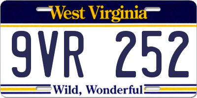 WV license plate 9VR252