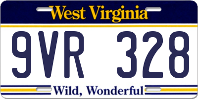 WV license plate 9VR328