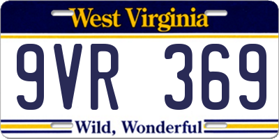 WV license plate 9VR369