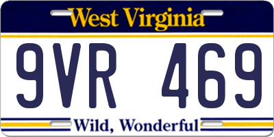 WV license plate 9VR469