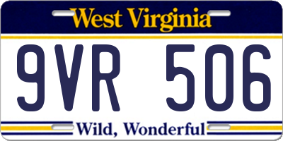 WV license plate 9VR506