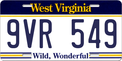 WV license plate 9VR549