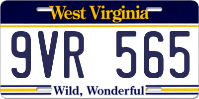 WV license plate 9VR565