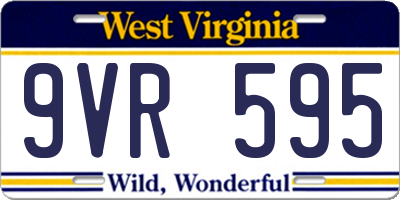 WV license plate 9VR595