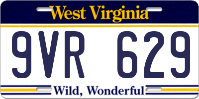WV license plate 9VR629