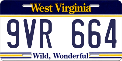 WV license plate 9VR664