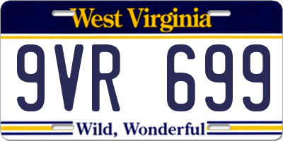 WV license plate 9VR699