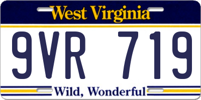 WV license plate 9VR719