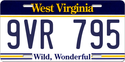 WV license plate 9VR795