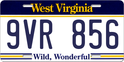 WV license plate 9VR856