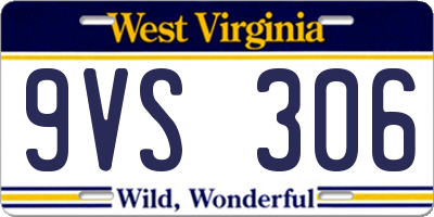 WV license plate 9VS306