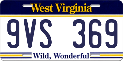 WV license plate 9VS369