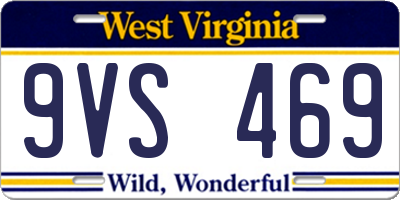WV license plate 9VS469
