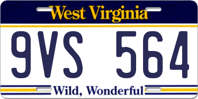 WV license plate 9VS564