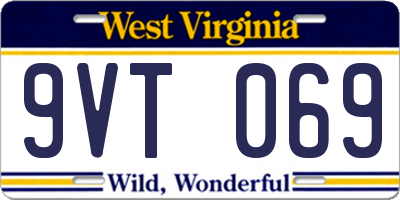 WV license plate 9VT069
