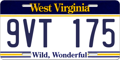 WV license plate 9VT175