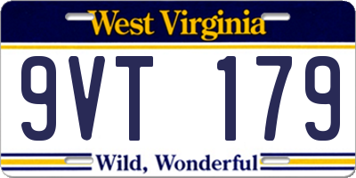 WV license plate 9VT179