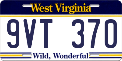 WV license plate 9VT370