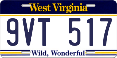 WV license plate 9VT517