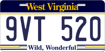 WV license plate 9VT520