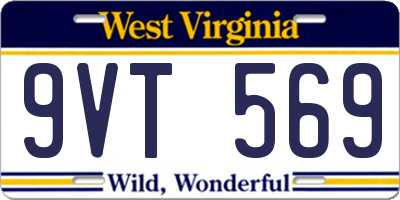WV license plate 9VT569